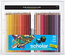 【中古】(未使用品)プリズマカラー 色鉛筆60色セット Prismacolor Scholar Colored Pencils, 60-Count