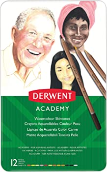 【中古】Derwent Academy Watercolor Pencils, Skintones, Metal Tin, 12 Count (2300386) by Derwent