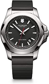 【中古】[ビクトリノックス・スイスアーミー] 腕時計 I.N.O.X. ステンレススチールケース(316L/鍛造) ブラックダイヤル ブラックラバーストラップ 241682