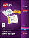 【中古】(非常に良い)Avery top-loading Hangingスタイル名バッジ、3?