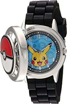【中古】Pokemon メンズ カジュアルウォッチ クオーツ メタル&シリコン ブラック (型番: POK9025)