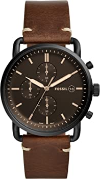 楽天GoodLifeStore【中古】フォッシル（FOSSIL） メンズ 腕時計 THE COMMUTER CHRONO（コミューター） 【型番：FS5403】【ブラック×ブラウン/＊＊】