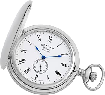 【中古】Gothamメンズシルバートーンダブルハンターデラックス17?Jewel Mechanical Pocket Watch # gwc18805sr 【中古】Gothamメンズシルバートーンダブルハンターデラックス17?Jewel Mechanical Pocket Watch # gwc18805sr