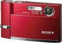 【中古】(非常に良い)SONY デジタルスチルカメラ Cyber-Shot(サイバーショット) T50 720万画素 レッド DSC-T50 R