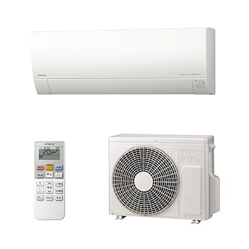 【中古】日立 清潔 エアコン 8畳 2.5kW RAS-G25R(W)/SET 白くまくん 室内外機