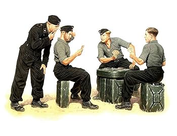 【中古】マスターボックス 1/35 独 トランプをする独戦車兵4体ジェリカンプラモデル