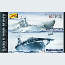 【中古】プラッツ 1/1200 第二次世界大戦 テーブルトップ ネイビー 2パック USS イントレピッド & USS ノースカロライナ プラモデル HL419