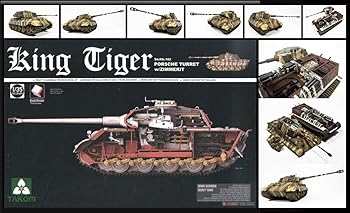 【中古】TAKOM 1/35 ドイツ軍重戦車 キングタイガー ポルシェ砲塔 インテリア/ツィンメリット プラモデ..