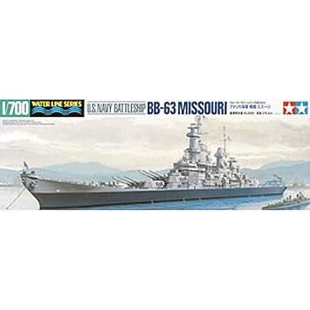 【中古】タミヤ 1/700 ウォーターラインシリーズ No.613 アメリカ海軍 戦艦 ミズーリ プラモデル 31613