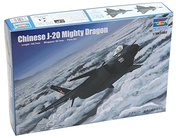 【中古】トランペッター 1/144 中国空軍 J-20戦闘機 "ブラックリボン" プラモデル
