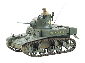 【中古】タミヤ 1/35 ミリタリーミニチュアシリーズ No.42 アメリカ陸軍 M3 スチュアート 軽戦車 プラ..