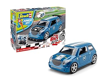 【中古】ドイツレベル 1/20 ジュニアキットシリーズ プルバック ラリーカー ブルー 色分け済みプラモデ..