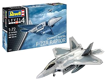 【中古】(非常に良い)ドイツレベル 1/72 アメリカ空軍 F-22A ラプター プラモデル 03858