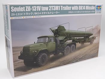 【中古】(非常に良い)トランペッター 1/35 ソビエト連邦軍 Zil-131Vトラック/8K14ミサイルトレーラー ..