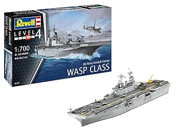 【中古】ドイツレベル(Revell) 1/700 アメリカ海軍 ワスプ級強襲揚陸艦 プラモデル 05178 成型色