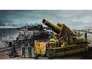 【中古】トランペッター 1/35 ドイツ軍 カール重自走臼砲 後期型(鉄道運搬型) プラモデル