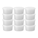 【中古】(非常に良い)ドウシシャ 製氷カップ Mサイズ 12個セット かき氷器用 カップ本体直径約9.6cm × 高さ5.4cm(製氷直径 約8.6cm) ホワ...