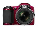 【中古】(非常に良い)Nikon COOLPIX 26403B L820 16 MP CMOS デジタルカメラ 30倍ズームレンズ フルHD 1080pビデオ 赤 (再生品)