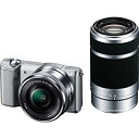 【中古】(非常に良い)SONY ミラーレス一眼 α5000 ダブルズームレンズキット シルバー ILCE-5000Y-S