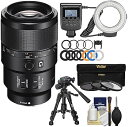 【中古】(非常に良い)Sony Alpha Eマウント FE 90mm f/2.8 マクロG OSSレンズ リングライト + マクロ三脚 + UV/CPL/ND...