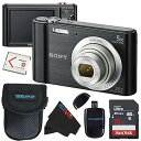 【中古】(非常に良い)ソニー サイバーショット DSC-W800 デジタルカメラ(ブラック) + 16GB + アクセサリーバンドル