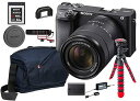【中古】(非常に良い)ソニー α6400 ミラーレス一眼カメラ 18-135mmレンズ - ショルダーバッグ、64GB 、クリーニングキット、ケース、三脚、Corel PCソフトウェアキッ