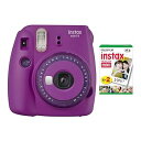 【中古】(非常に良い)Fujifilm Instax Mini 9 - 親 - インスタントカメラ + Fuji INSTAX ミニフィルム ツインパック