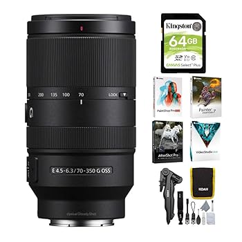 【中古】(非常に良い)Sony E 70-350mm F4.5-6.3 G OSSレンズバンドル ソフトウェアスイート、クリーニングキット、64GB (4アイテム) 【中古】(非常に良い)Sony E 70-350mm F4.5-6.3 G OSSレンズバンドル ソフトウェアスイート、クリーニングキット、64GB (4アイテム)