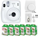 【中古】(非常に良い)Fujifilm Instax Mini 11カメラ 富士フイルムインスタントミニフィルム(60枚) キャリーケース、自撮りレンズ、フォトアルバム、ステッカー(アイ