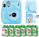 【中古】(非常に良い)Fujifilm Instax Mini 11 カメラ 富士フイルム インスタントミニフィルム (60枚) キャリーケース、自撮りレンズ、...