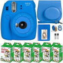 【中古】FujiFilm Instax Mini 9 インスタントカメラ + 富士フイルム Instax Miniフィルム (60枚) キャリーケース、自撮りレ...