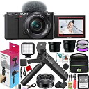 【中古】(非常に良い)Sony ZV-E10 ミラーレスカメラ ブロガーキット 16-50mm F3.5-5.6レンズ ILCZV-E10L/B ブラック バンドル GP-VPT2BTグリップ フィルター ワイド&
