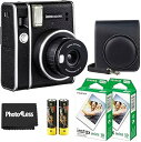【中古】FUJIFILM インスタントカメラ Instax Mini 40 ヴィンテージ ブラック 富士フィルム 20枚 保護ケース キャリーケース お得セット