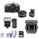 【中古】(非常に良い)Nikon Z fc DX-Format ミラーレスカメラ 28mmレンズバンドル フラッシュポイントズームミニ TTL R2フラッシュ、64GB 、バッグ、スクリーンプロテ