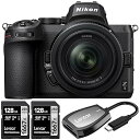 【中古】(非常に良い)Nikon 1642 Z5 フルフレーム ミラーレスカメラボディ FX 4K UHD + 24-50mm f/4-6.3レンズバンドル Lexar 128GB UHS-II SDXC2枚とPro USB-C デュ