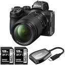 【中古】(非常に良い)Nikon 1641 Z5 フルフレーム ミラーレスカメラボディ FX 4K + 24-200mm F4-6.3 VRレンズバンドル Lexar 128GB UHS-II SDXC2枚とPro USB-C デュア