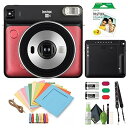 【中古】Fujifilm Instax Square SQ6 インスタントフィルムカメラバンドル 富士フィルム チェキ スクエア ツインパック インスタントフィ...