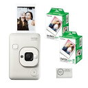 【中古】FUJIFILM INSTAX Mini LiPlay インスタントカメラ | ホワイト INSTAX Mini インスタントフィルムセット | 40回...