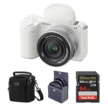 【中古】(非常に良い)ソニー α ZV-E10 II ミラーレスカメラ E PZ 16-50mm f/3.5-5.6 OSS II レンズ ホワイト 64GB 40.5mm フィルターキット ショルダーバッグ 【中古】(非常に良い)ソニー α ZV-E10 II ミラーレスカメラ E PZ 16-50mm f/3.5-5.6 OSS II レンズ ホワイト 64GB 40.5mm フィルターキット ショルダーバッグ