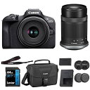 【中古】Canon EOS R100 ミラーレスカメラ RF-S18-45mm F4.5-6.3 IS STMレンズ & RF-S55-210mm F5-7.1 IS STM 24.1メガピクセル (APS-Cセンサー) | ブラ