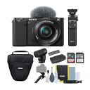 【中古】(非常に良い)Sony Alpha ZV-E10 ミラーレスVlogカメラ APS-Cセンサー - 4Kビデオ、交換可能なレンズ、フリップスクリーンバンドル、Vloggerキット、カメラケ