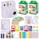 【中古】(非常に良い)富士フイルム インスタントカメラ Instax Mini 12 ライラックパープル + キャリーケース + Fuji Instax フィル...