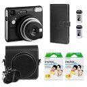 【中古】(非常に良い)富士フイルム インスタントカメラ Instax Square SQ40 ヴィンテージ ブラック + Fuji Instax フィルム バリューパック (40枚) + シャッターアク