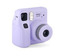【中古】(非常に良い)富士フイルム Instax Mini SE インスタントカメラ ケース、アルバム 10枚パック フィルム、フレームステッカー、ラベンダー