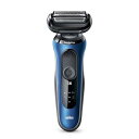【中古】ブラウン メンズ電気シェーバー 新シリーズ6 /ブルー 60-B1000s 密着システム 水洗い お風呂利用可