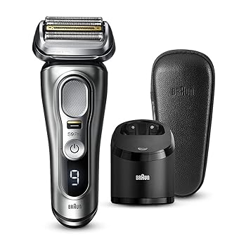 【中古】ブラウン シリーズ9Pro 9467cc 洗浄機+レザーシェーバーケース 電気シェーバー マッドシルバー