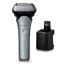 【中古】(非常に良い)パナソニック メンズシェーバー ラムダッシュ 3枚刃 黒 全自動洗浄充電器 充電中でも剃れる ES-LT8Q-S