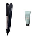 【中古】(非常に良い)パナソニック ヘアーアイロン ストレート用 ナノケア スムースグロスコーティング 海外対応 黒 EH-HS9J-K + DROASクレイヘ...