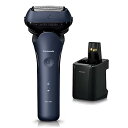 【中古】(非常に良い)パナソニック シェーバー ラムダッシュ 3枚刃 電動 髭剃り メンズ 全自動洗浄充電器 密着3Dヘッド ES-L380W-A 青