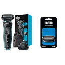 【中古】【2点セット】ブラウン 電気シェーバー シリーズ5 メンズ 51-M1200s-V ミント キワゾリトリマー 防水設計 充電式 コードレス ディープキャ...